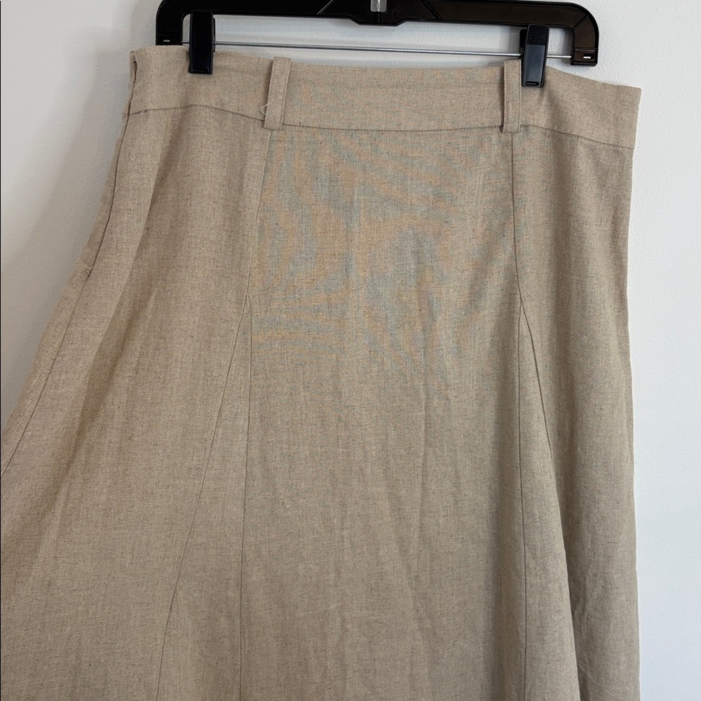 Zara Linen Midi Blend Cape Skirt - Picture 8 of 9
